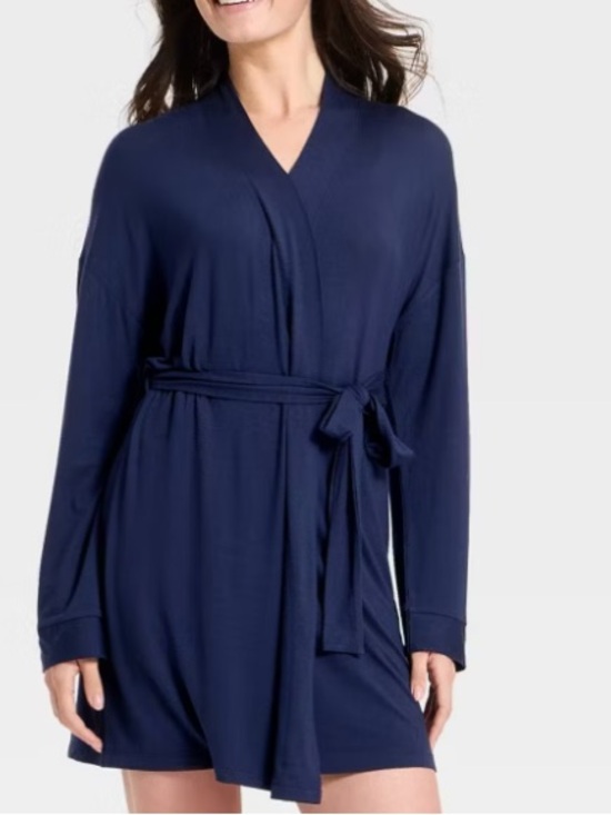 Auden Other - Women's Cloud Knit Robe - Navy